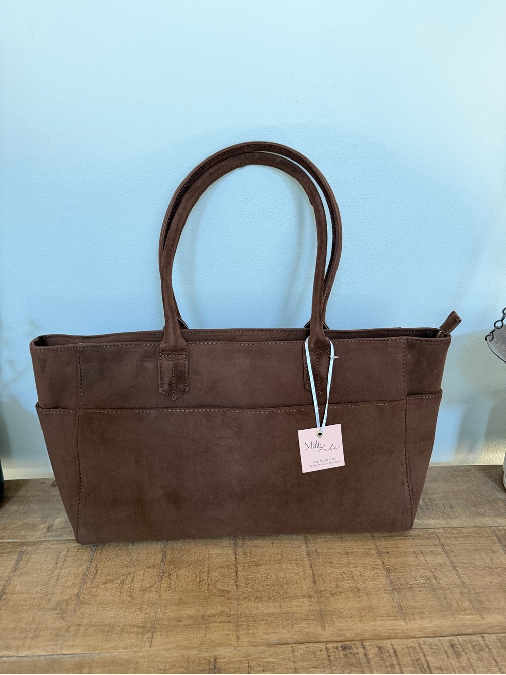Milly & Co. Brown Suede Tote Bag